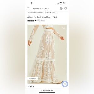 Altar’d State - Arissa Embroidered Maxi Skirt & Arissa Embroidered Top